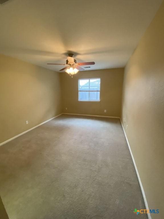 109 Hidden Mesa, Cibolo, TX 78108 - carpeted spare room featuring baseboards and a ceiling fan