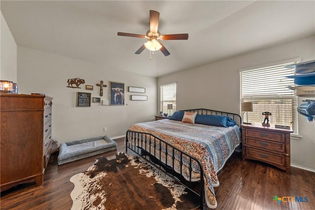 406 Coby, Troy, TX 76579 - bedroom featuring dark wood-type flooring and a ceiling fan