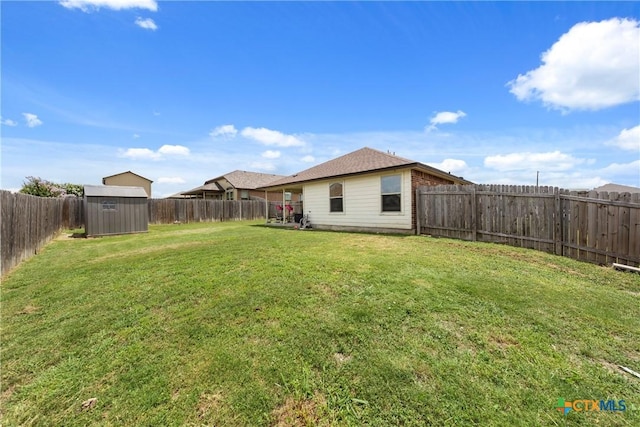 406 Coby, Troy, TX 76579 - fenced backyard with a storage shed