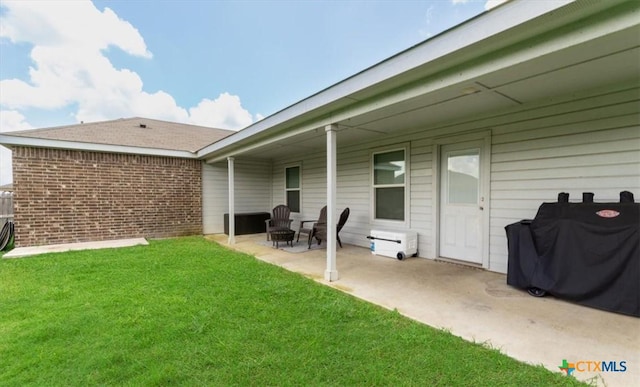 832 Paseo Del Plata, Temple, TX 76502 - view of green lawn with a patio area