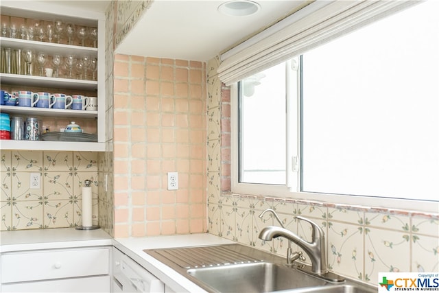 kitchen with white cabinetry and sink