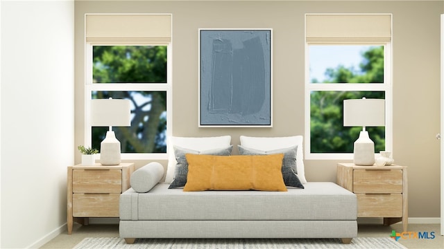 bedroom with baseboards