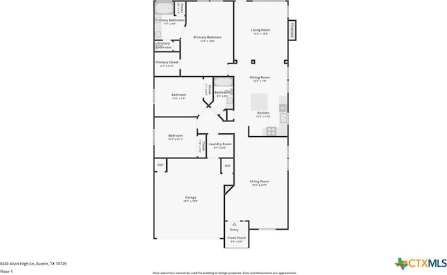 8430 Alvin High Ln, Austin, TX 78729 - room layout