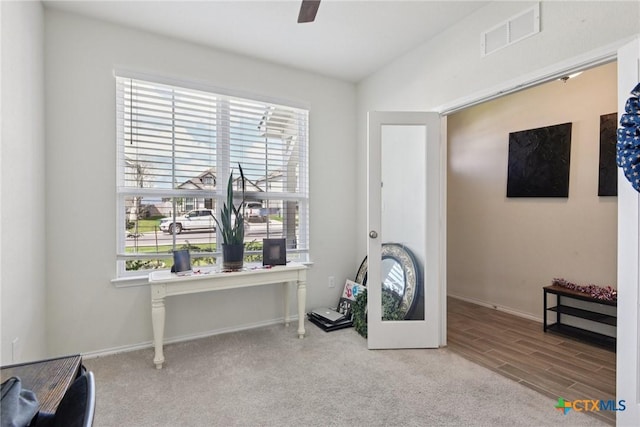 4032 Wild Bloom Rd, Seguin, TX 78155 - living area featuring healthy amount of natural light and a ceiling fan