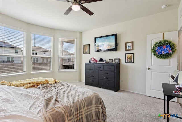 4032 Wild Bloom Rd, Seguin, TX 78155 - bedroom featuring carpet flooring and a ceiling fan