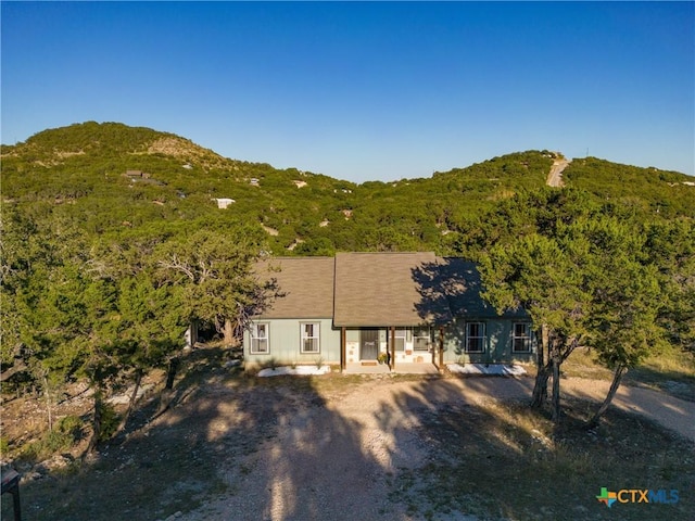 5445 Chimney Rock, Canyon Lake, TX 78133 - view of front of home featuring a mountain view