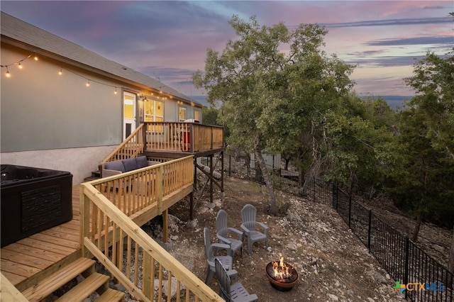 5445 Chimney Rock, Canyon Lake, TX 78133 - exterior space with an outdoor fire pit