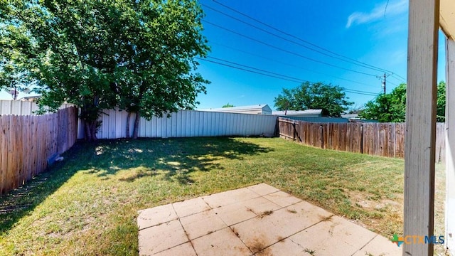 view of yard with a patio