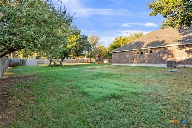 212 Lasata Ln, Belton, TX 76513 - view of yard featuring a playground and central AC unit