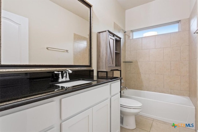212 Lasata Ln, Belton, TX 76513 - full bathroom featuring toilet, tile patterned flooring, vanity, and tub / shower combination