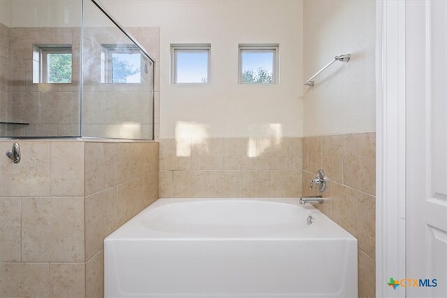 bathroom featuring a washtub