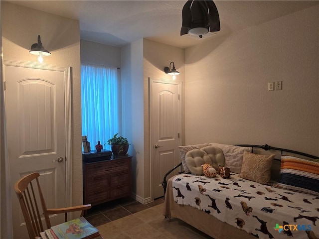 view of tiled bedroom