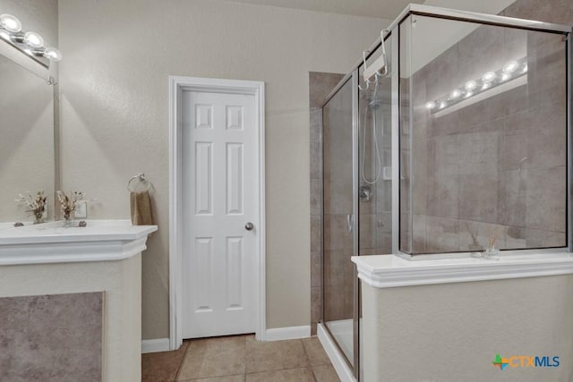 1104 Magellan, Windcrest, TX 78239 - full bath with a shower stall, tile patterned floors, and vanity