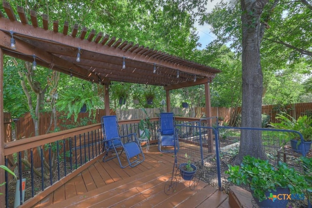 1104 Magellan, Windcrest, TX 78239 - deck with a fenced backyard and a pergola