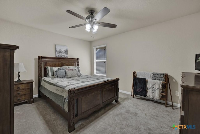 1104 Magellan, Windcrest, TX 78239 - bedroom with carpet floors, baseboards, and a ceiling fan