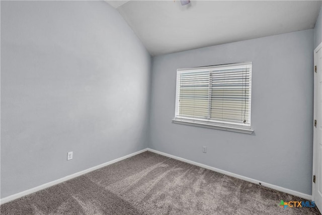 7810 Woodbury Dr, Temple, TX 76502 - carpeted spare room featuring lofted ceiling and baseboards