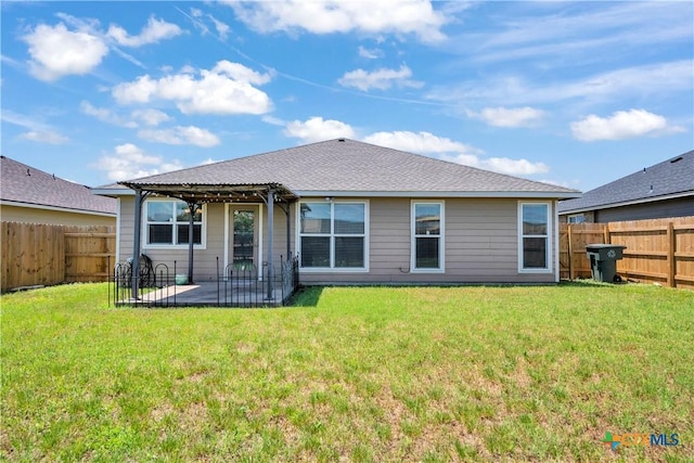 7810 Woodbury Dr, Temple, TX 76502 - rear view of house with a pergola and a patio area