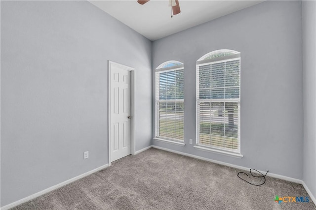 7810 Woodbury Dr, Temple, TX 76502 - carpeted spare room with a ceiling fan and baseboards