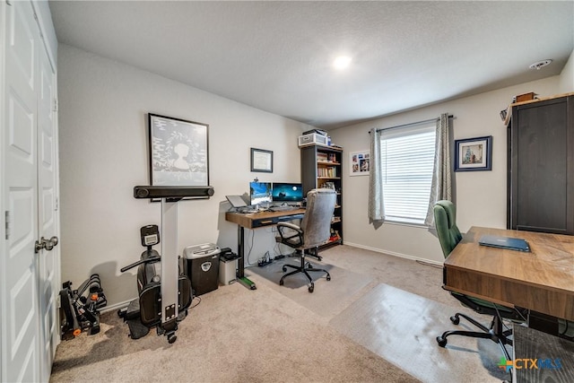 office with carpet floors