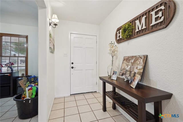 view of tiled foyer