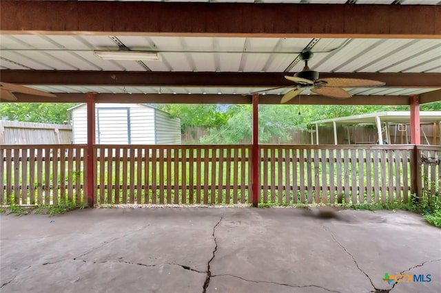 3106 Bobolink St, Victoria, TX 77901 - view of patio featuring a ceiling fan