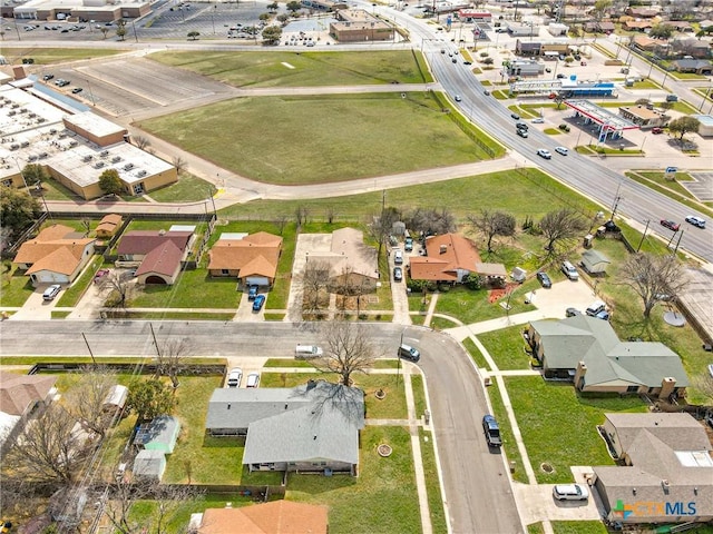 aerial view featuring a residential view