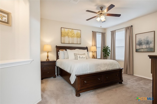 6231 Ambrose Cir, Temple, TX 76502 - bedroom featuring light colored carpet and ceiling fan