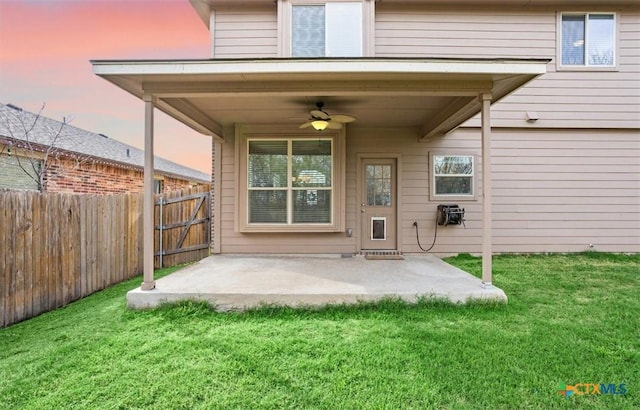 6231 Ambrose Cir, Temple, TX 76502 - property entrance with a patio area and ceiling fan