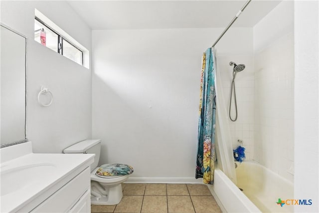 2601 Traverse Dr, Killeen, TX 76543 - full bath featuring vanity, shower / bath combo, and tile patterned floors