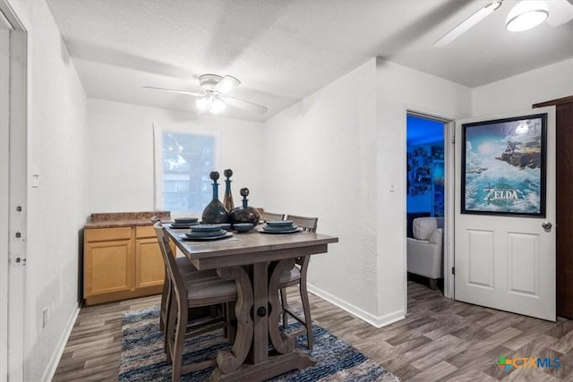 1102 S 5th St, Copperas Cove, TX 76522 - dining space with ceiling fan and wood finished floors