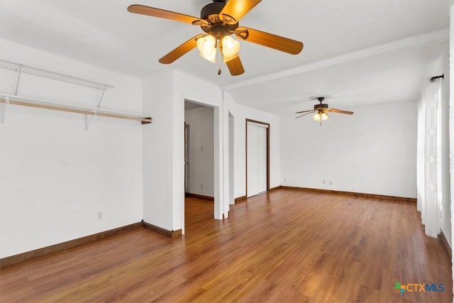 1102 S 5th St, Copperas Cove, TX 76522 - unfurnished living room with wood finished floors and ceiling fan