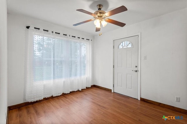 1102 S 5th St, Copperas Cove, TX 76522 - entryway with a ceiling fan and wood finished floors
