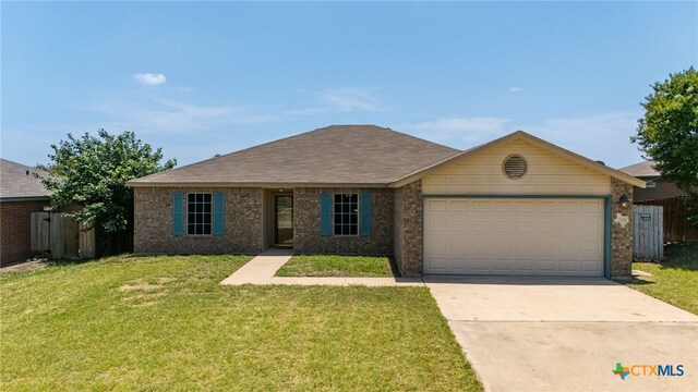 3908 Fieldcrest Dr, Killeen, TX 76549 - ranch-style house with an attached garage, concrete driveway, and brick siding