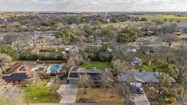 aerial view featuring a residential view