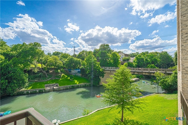 view of water feature