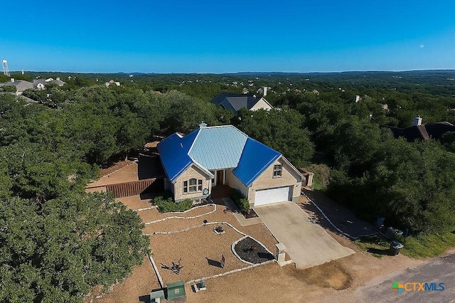 10 Long Bow Ln, Wimberley, TX 78676 - aerial view of property and surrounding area with a forest