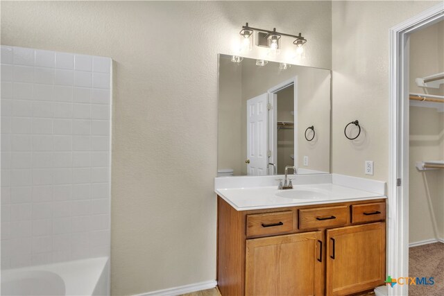 bathroom with vanity