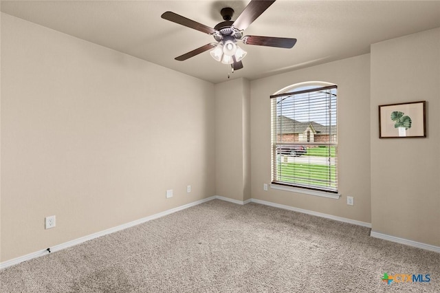 2017 Wagon Gap Rd, Temple, TX 76502 - unfurnished room featuring baseboards, ceiling fan, and carpet