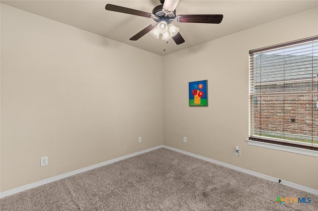 2017 Wagon Gap Rd, Temple, TX 76502 - carpeted empty room featuring baseboards and ceiling fan