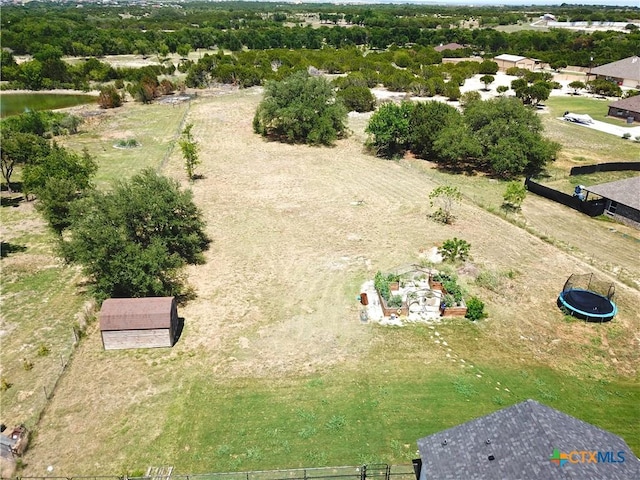 aerial view featuring a rural view