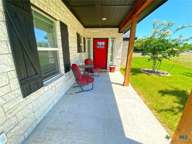 view of patio / terrace featuring a porch