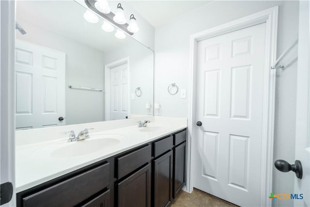 232 Pevero, Cibolo, TX 78108 - bathroom with double vanity and tile patterned flooring
