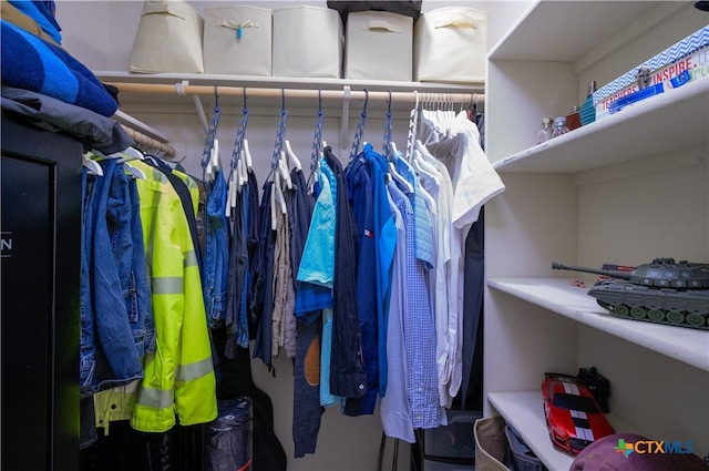 view of walk in closet