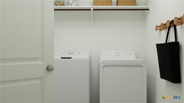 506 Bonzo Ct, Jarrell, TX 76537 - clothes washing area featuring laundry area and washer and clothes dryer