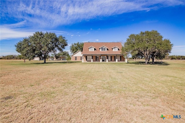 exterior space with a front lawn