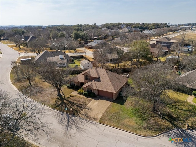 drone / aerial view with a residential view