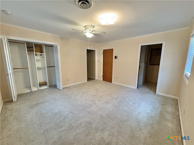 2602 Miori Ln, Victoria, TX 77901 - unfurnished bedroom with ornamental molding, carpet, and baseboards
