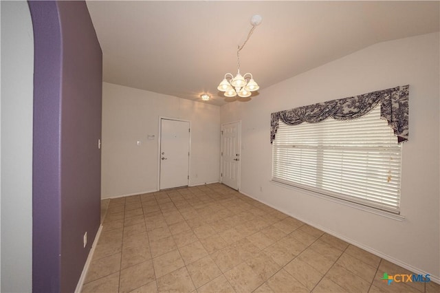3259 Wren Brook Dr, New Braunfels, TX 78130 - spare room featuring a chandelier and baseboards