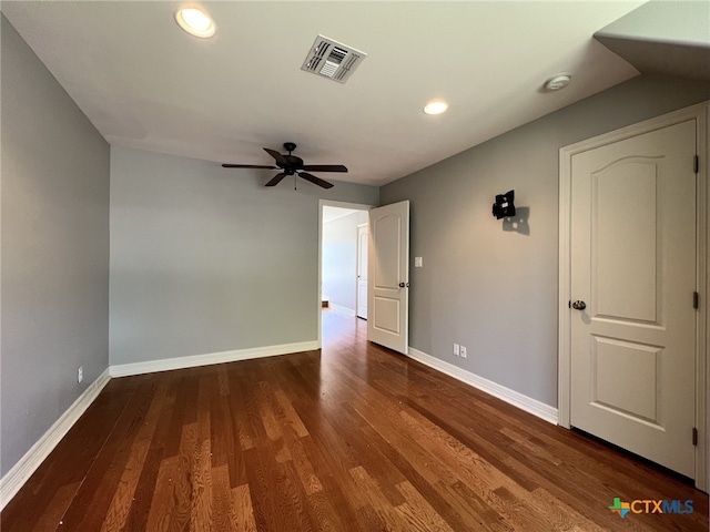 26 Cotswold Ln, Victoria, TX 77904 - empty room featuring recessed lighting, ceiling fan, and wood finished floors
