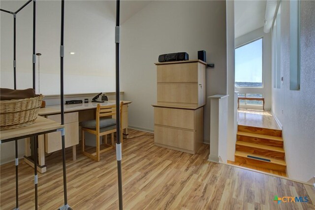 1550 Moon View Dr, New Braunfels, TX 78132 - home office featuring light wood-type flooring